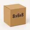 8 x 6 x 8 Inch Corrugated Shipping Boxes ECT 32 Kraft Cardboard Packing Boxes for Mailing Moving and Storage Recyclable and Durable